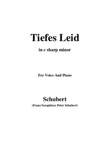 Tiefes Leid (Deep Sorrow), D.876: For voice and piano (c sharp minor) by Franz Schubert