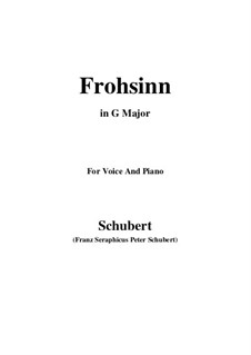 Frohsinn (Cheerfulness), D.520: G Major by Franz Schubert