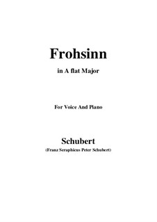 Frohsinn (Cheerfulness), D.520: A flat Major by Franz Schubert