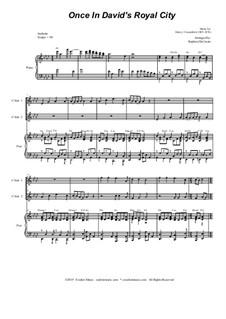 Once in Royal David's City: Duet for C-Instruments and piano by Henry John Gauntlett