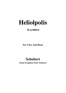 From 'Heliopolis' I, D.753 Op.65 No.3: For voice and piano (g minor) by Franz Schubert