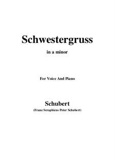 Schwestergruss (Sister's Greeting), D.762: A minor by Franz Schubert