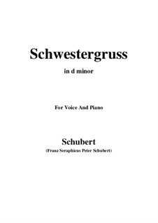 Schwestergruss (Sister's Greeting), D.762: D minor by Franz Schubert