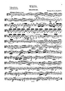 Three String Trios, Op.85: Viola part by Johann Hermann Berens