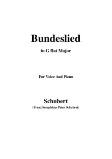 Bundeslied (Song of Fellowship): G flat Major by Franz Schubert