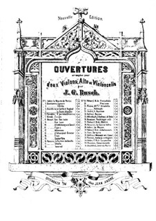 La dame blanche (White Lady): Overture, for string quartet – violin I part by Adrien Boieldieu