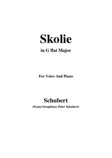Skolie (Drinking Song), D.507: G flat Major by Franz Schubert
