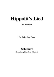 Song of Hippolytus, D.890: A minor by Franz Schubert