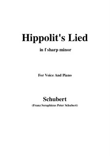 Song of Hippolytus, D.890: F sharp minor by Franz Schubert