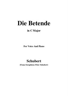 Die Betende, D.102: C Major by Franz Schubert