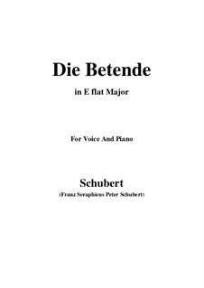 Die Betende, D.102: E flat Major by Franz Schubert