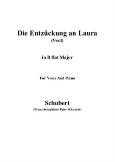 Die Entzückung an Laura (Version I), D.577: B flat Major by Franz Schubert