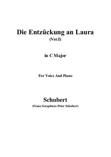 Die Entzückung an Laura (Version I), D.577: C Major by Franz Schubert