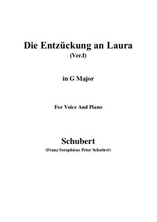 Die Entzückung an Laura (Version I), D.577: G Major by Franz Schubert