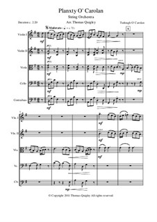 Planxty O Carolan: For string orchestra by Turlough O'Carolan
