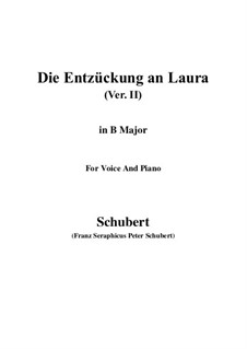Die Entzückung an Laura (Enchanted by Laura), D.390: B Major by Franz Schubert