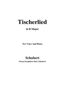 Tischlerlied (Carpenter's Song), D.274: B Major by Franz Schubert