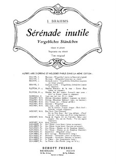 Romances and Songs, Op.84: No.4 Vergebliches Ständchen (The Vain Suit) for Soprano (or Tenor) and Piano by Johannes Brahms