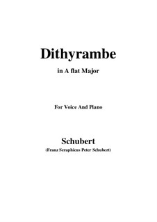 Dithyramb, D.801 Op.60 No.2: For voice and piano (A flat Major) by Franz Schubert