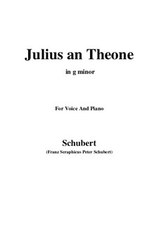 Julius an Theone (Julius to Theone), D.419: G minor by Franz Schubert