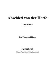 Abschied von der Harfe (Farewell to the Harp), D.406: F minor by Franz Schubert