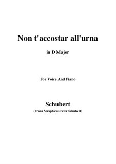 Four Canzones for Voice and Piano, D.688: No.1 Non t'accostar all'urna (D Major) by Franz Schubert