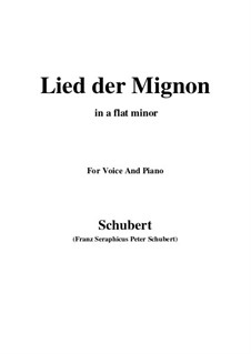 No.4 Song of Mignon: A flat minor by Franz Schubert