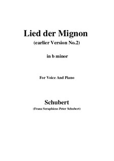 No.4 Song of Mignon: Earlier version 2 (b minor) by Franz Schubert