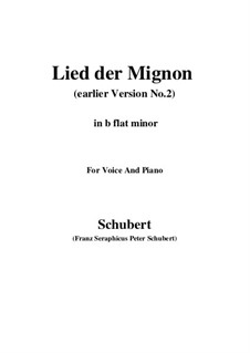 No.4 Song of Mignon: Earlier version 2 (b flat minor) by Franz Schubert