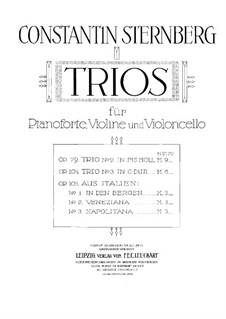 Piano Trio No.3 in C Major, Op.104: Full score by Constantin Sternberg