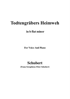 Totengräbers Heimweh (Gravedigger's Homesickness), D.842: B flat minor by Franz Schubert