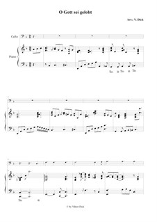 We Praise Thee o God: For cello and piano by John Jenkins Husband