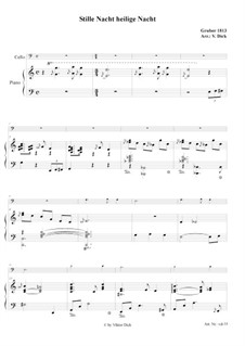 Solo instrument and piano: For cello and piano by Franz Xaver Gruber