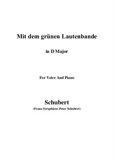 No.13 Mit dem grünen Lautenbande (With the Green Lute-Riband): D Major by Franz Schubert