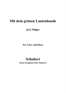 No.13 Mit dem grünen Lautenbande (With the Green Lute-Riband): G Major by Franz Schubert