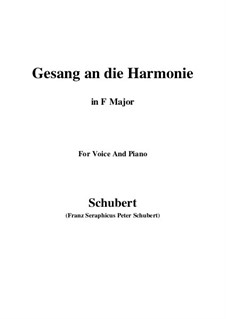 An die Harmonie, D.394: F Major by Franz Schubert
