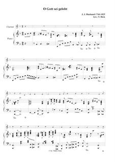 We Praise Thee o God: For clarinet in B and piano by John Jenkins Husband