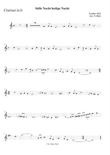 Solo instrument and piano: For clarinet in B and piano by Franz Xaver Gruber