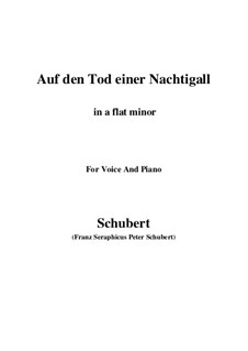 Auf den Tod einer Nachtigall (On the Death of a Nightingale), D.399: A flat minor by Franz Schubert
