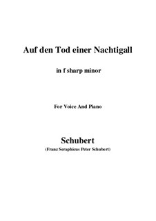 Auf den Tod einer Nachtigall (On the Death of a Nightingale), D.399: F sharp minor by Franz Schubert