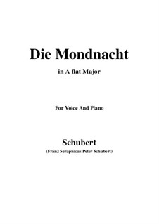 Die Mondnacht (The Moonlit Night), D.238: A flat Major by Franz Schubert