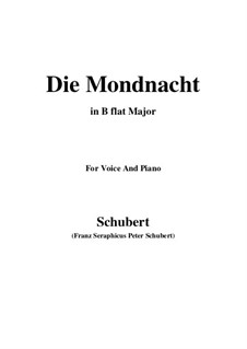 Die Mondnacht (The Moonlit Night), D.238: B flat Major by Franz Schubert