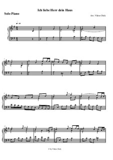 I Love Thy Kingdom, Lord: For piano by folklore