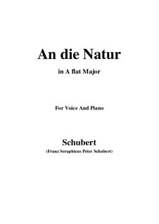 An die Natur (To Nature), D.372: A flat Major by Franz Schubert