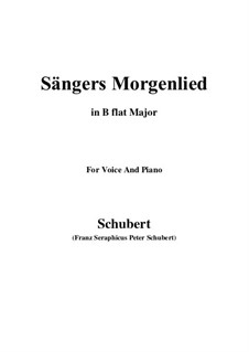 Sängers Morgenlied (The Minstrel's Morning Song), D.163: B flat Major by Franz Schubert