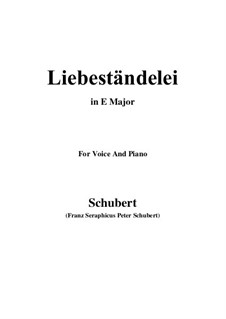 Liebeständelei, D.206: E Major by Franz Schubert