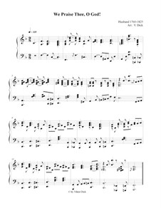 We Praise Thee o God: For piano by John Jenkins Husband
