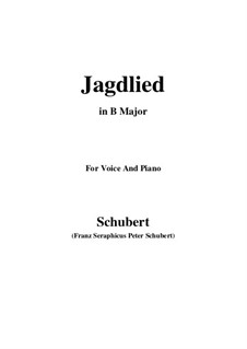 Jagdlied (Hunting Song), D.521: B flat Major by Franz Schubert