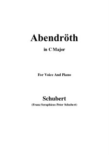 Abendröte (Sunset), D.690: C Major by Franz Schubert