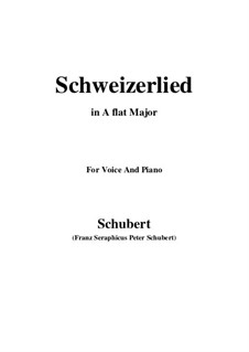 Schweizerlied (Swiss Song), D.559: A flat Major by Franz Schubert